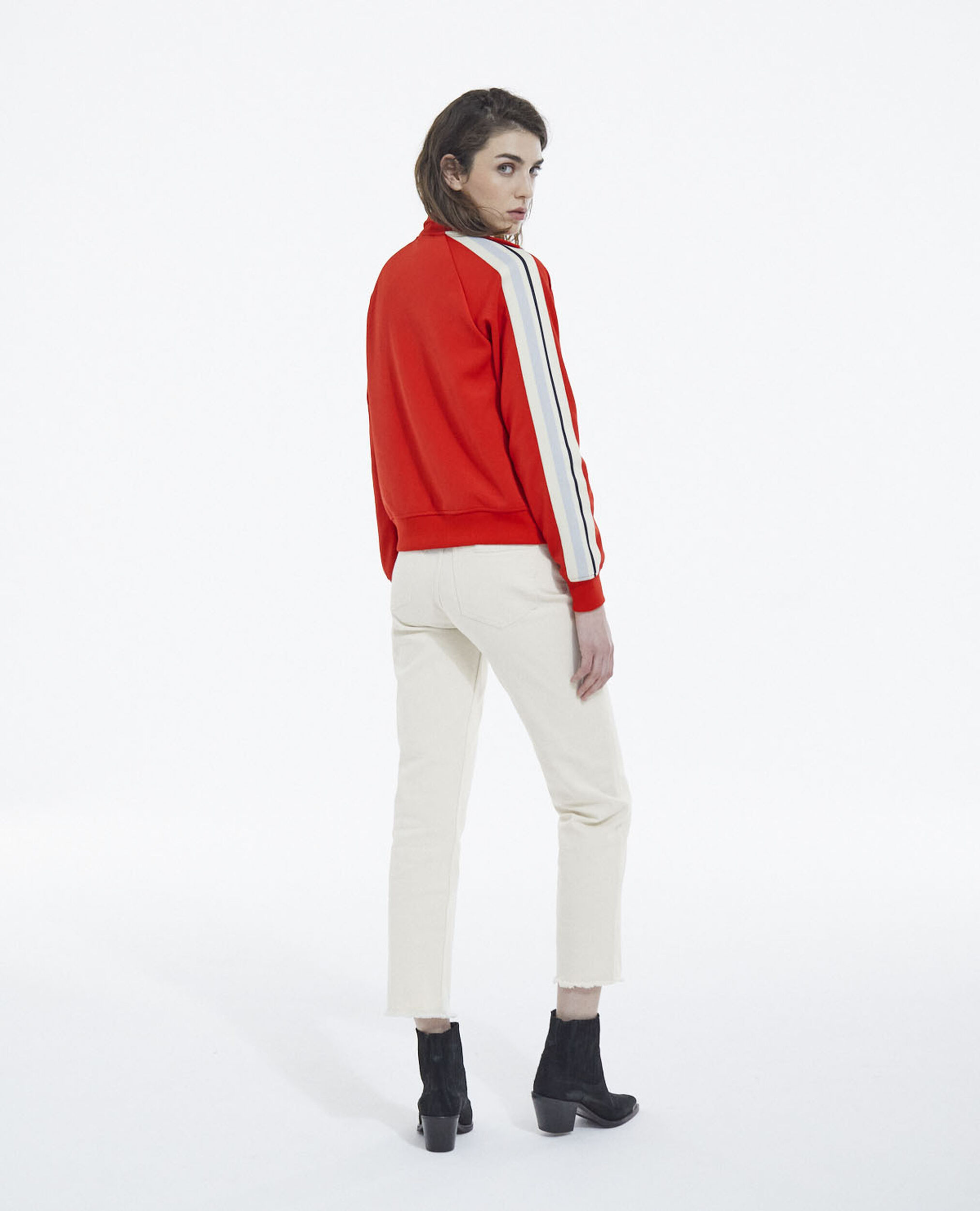 Red zipped sweatshirt, RED, hi-res image number null