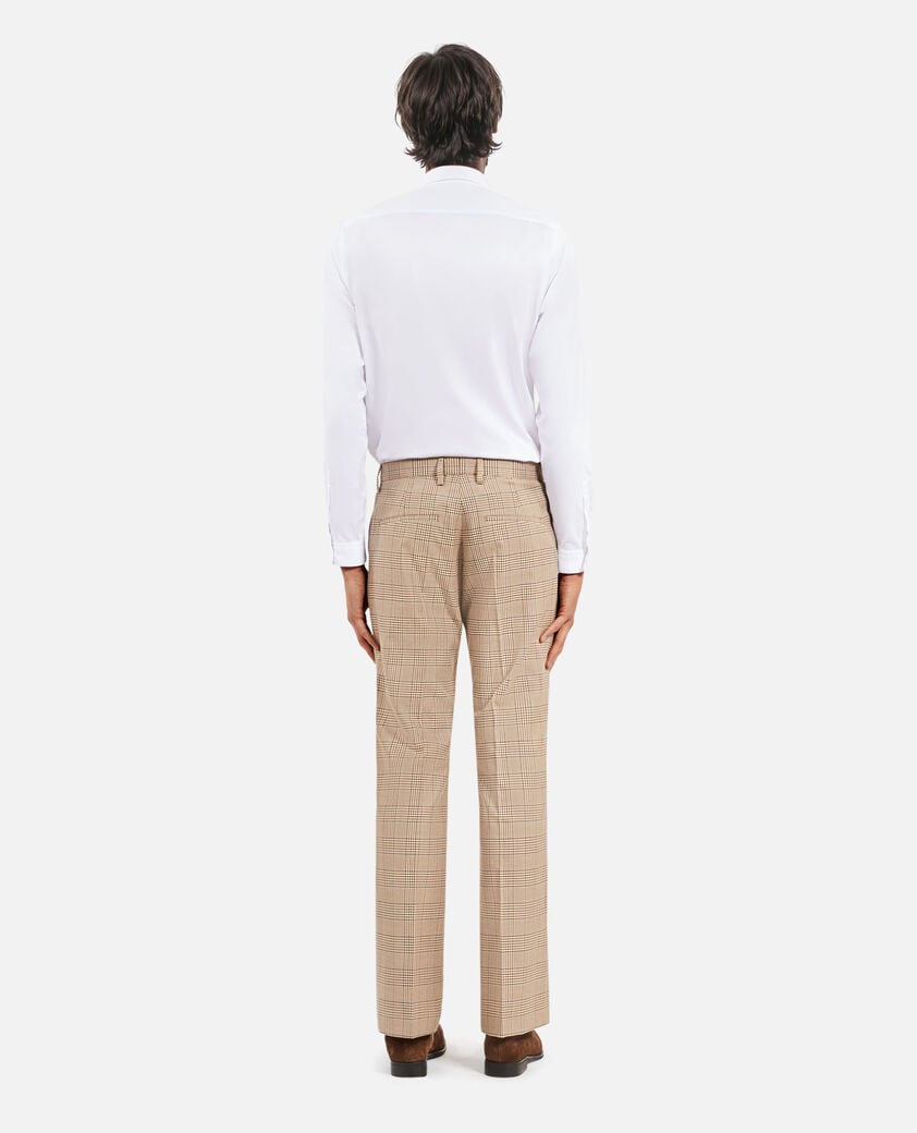 The Kooples HOMME BEIGE-BROWN pantalon de costume prince de galles beige
