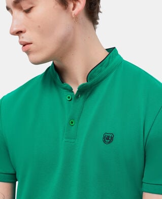 The Kooples H APPLE green officer collar polo shirt