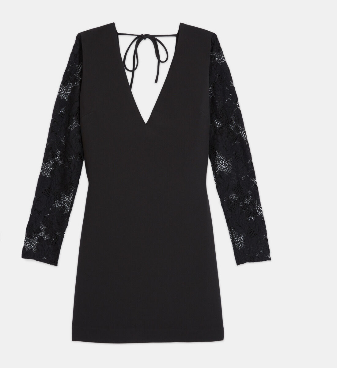 plain black straight dress