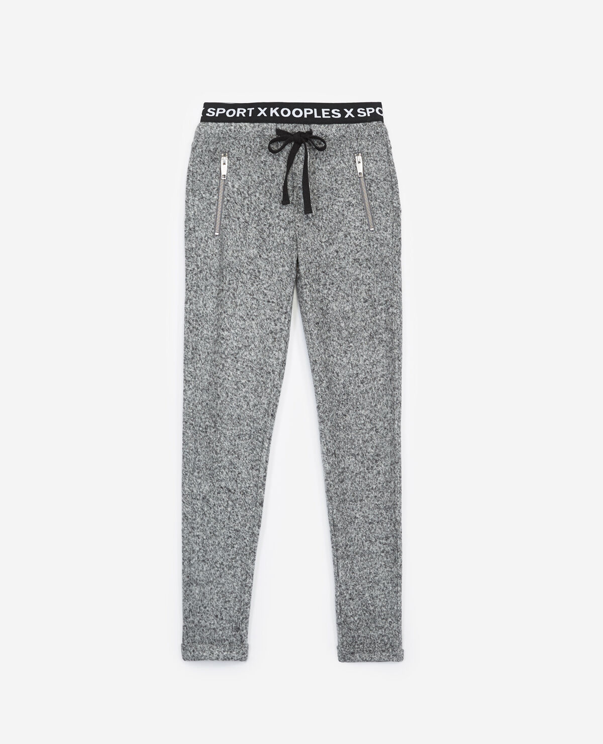 Grey joggers with white stripe 2025
