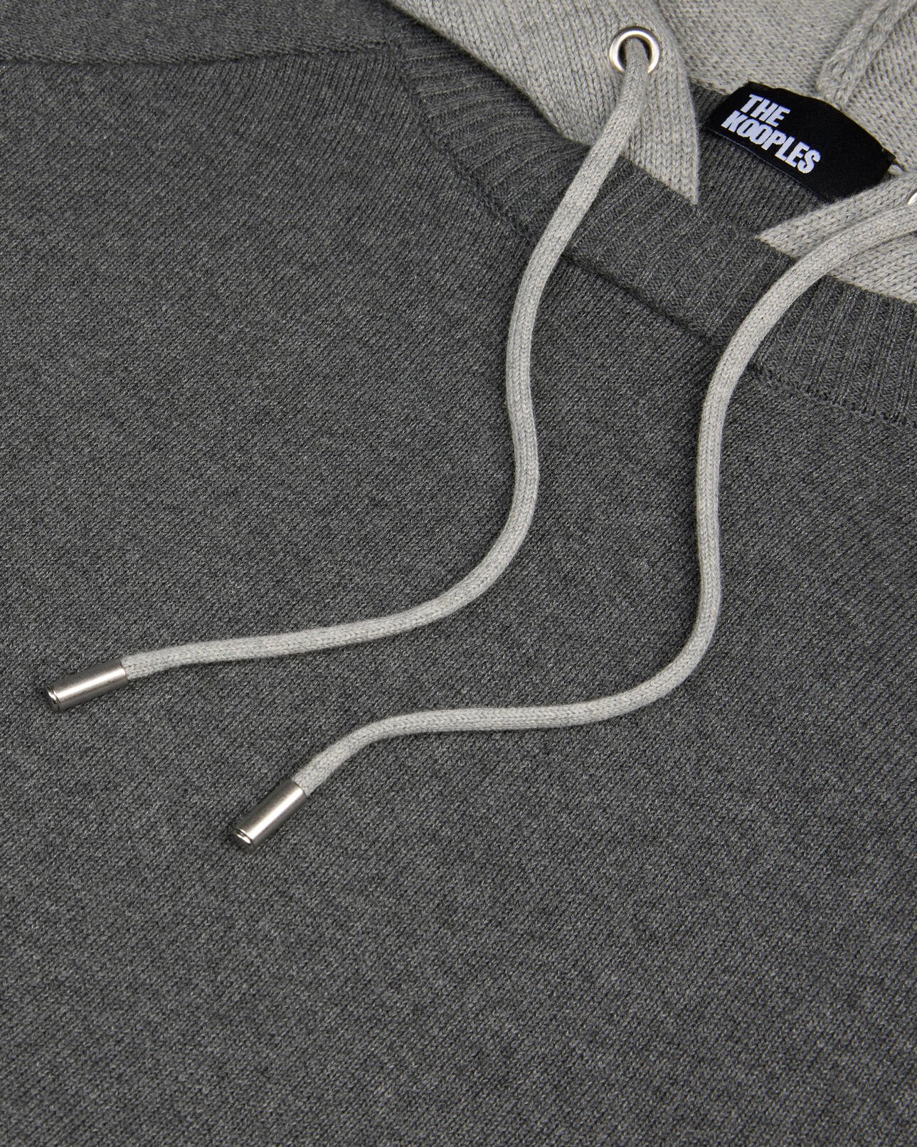 The Kooples HOMME MIDDLE GREY / ANTHRACITE pull en coton gris