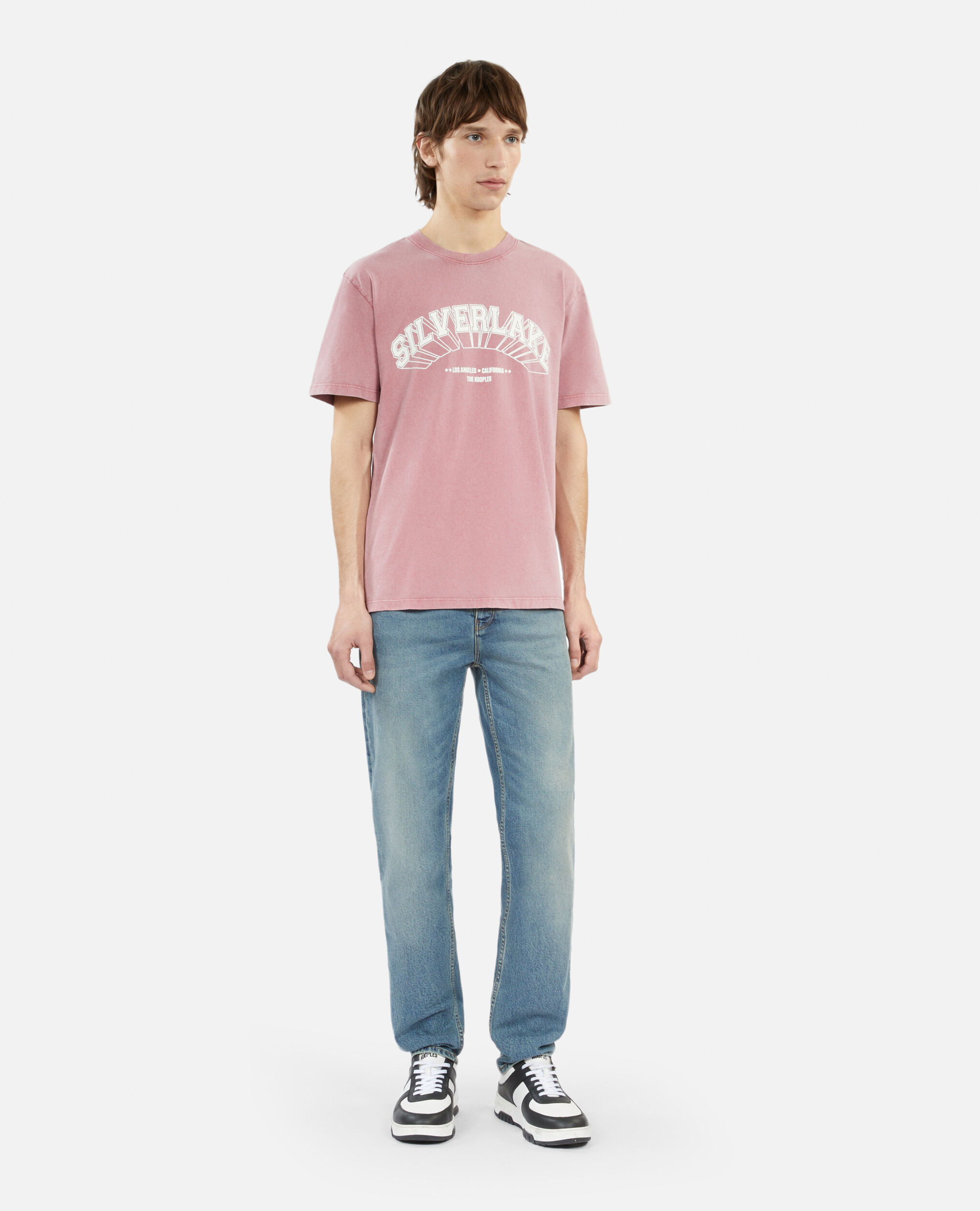 Hellrosa T-Shirt mit Silverlake-Siebdruck, PINK WOOD, hi-res image number null
