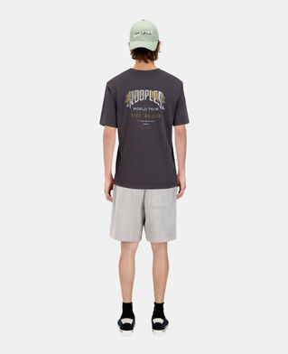 The Kooples H CARBONE carbon grey t-shirt with skull butterfly screen print