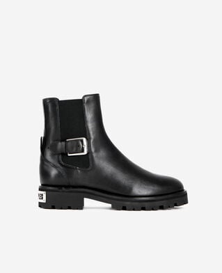 The Kooples F BLACK black leather chelsea boots