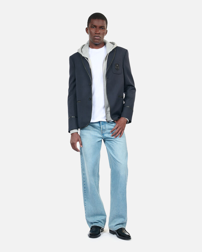 The Kooples HOMME DARK NAVY veste en laine mélangée bleu marine