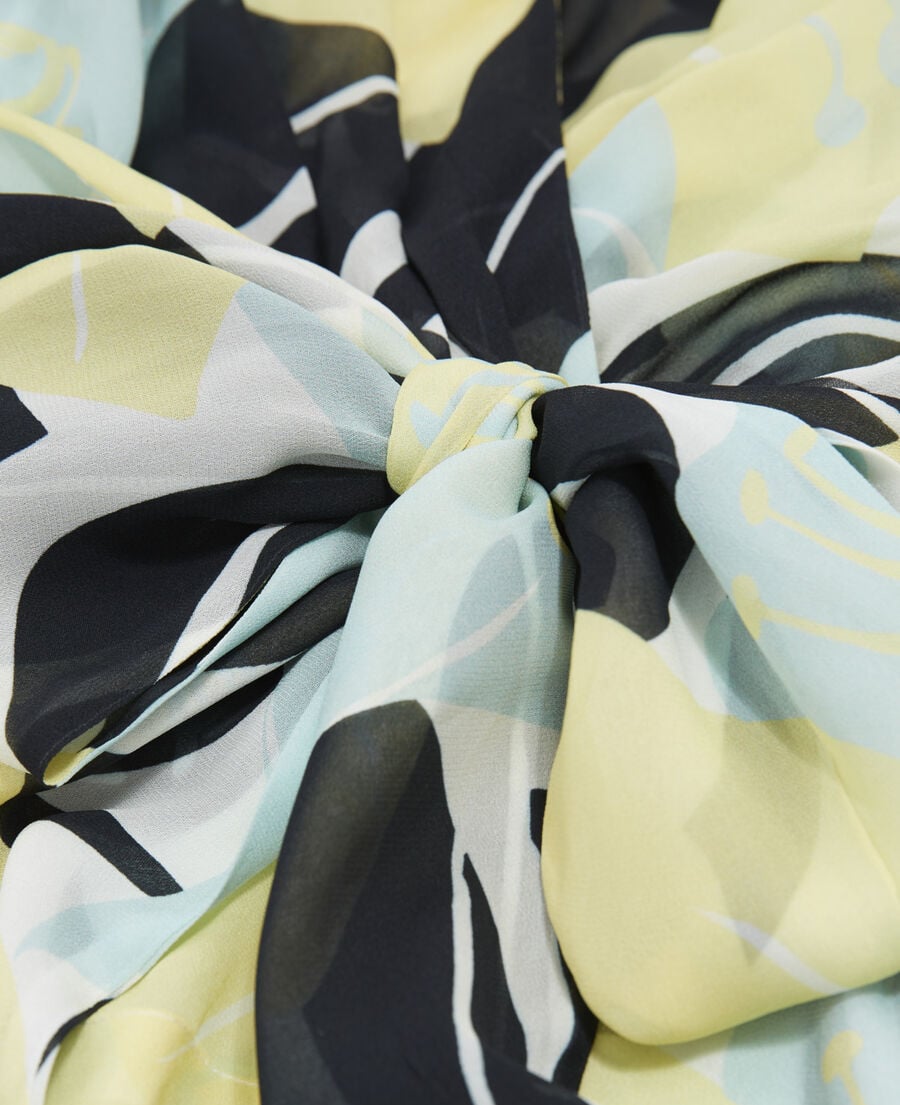 The Kooples F GREEN kimono flowing green top with floral print