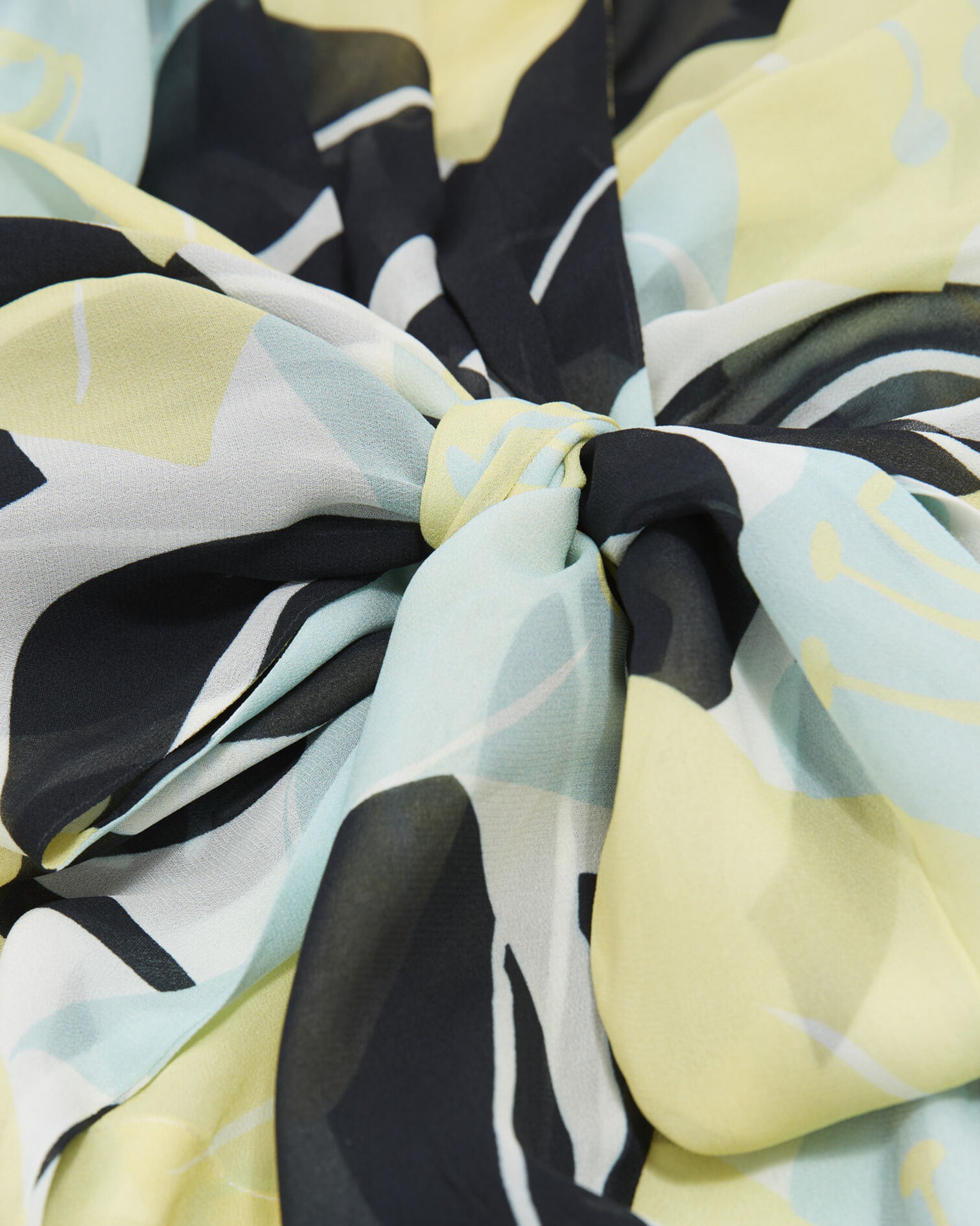 Top fluide vert kimono imprimé fleuri, GREEN, hi-res image number null
