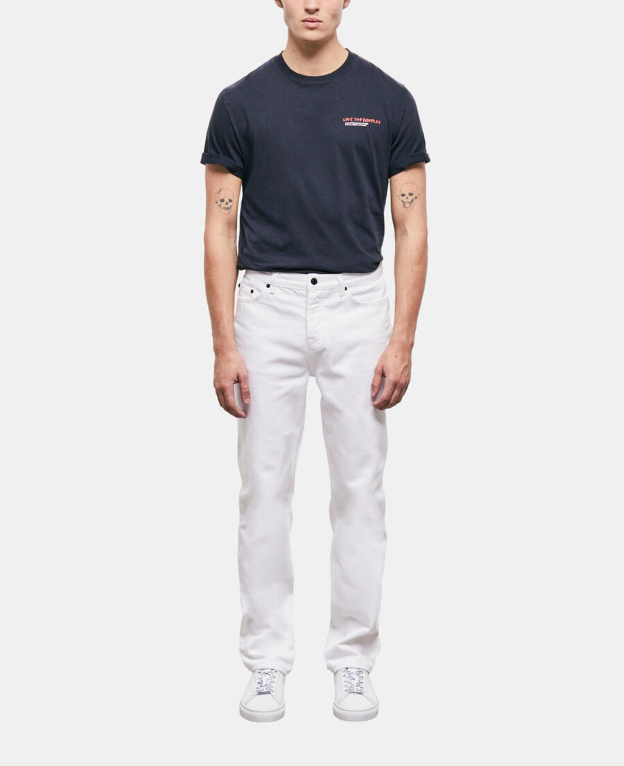 The Kooples HERREN WHITE wei&szlig;e jeans mit geradem bein
