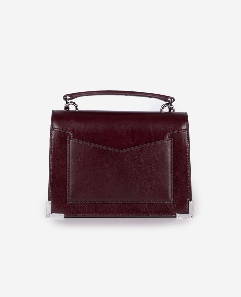 The Kooples MUJER BORDEAUX bolso peque&ntilde;o emily de piel agrietada burdeos