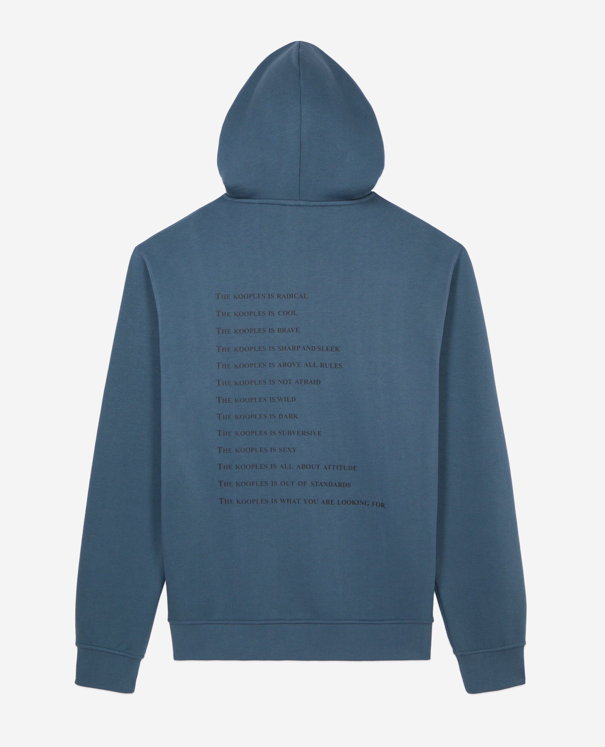 Dunkelblaues Kapuzensweatshirt „What is“, BLUE PETROL, hi-res image number null
