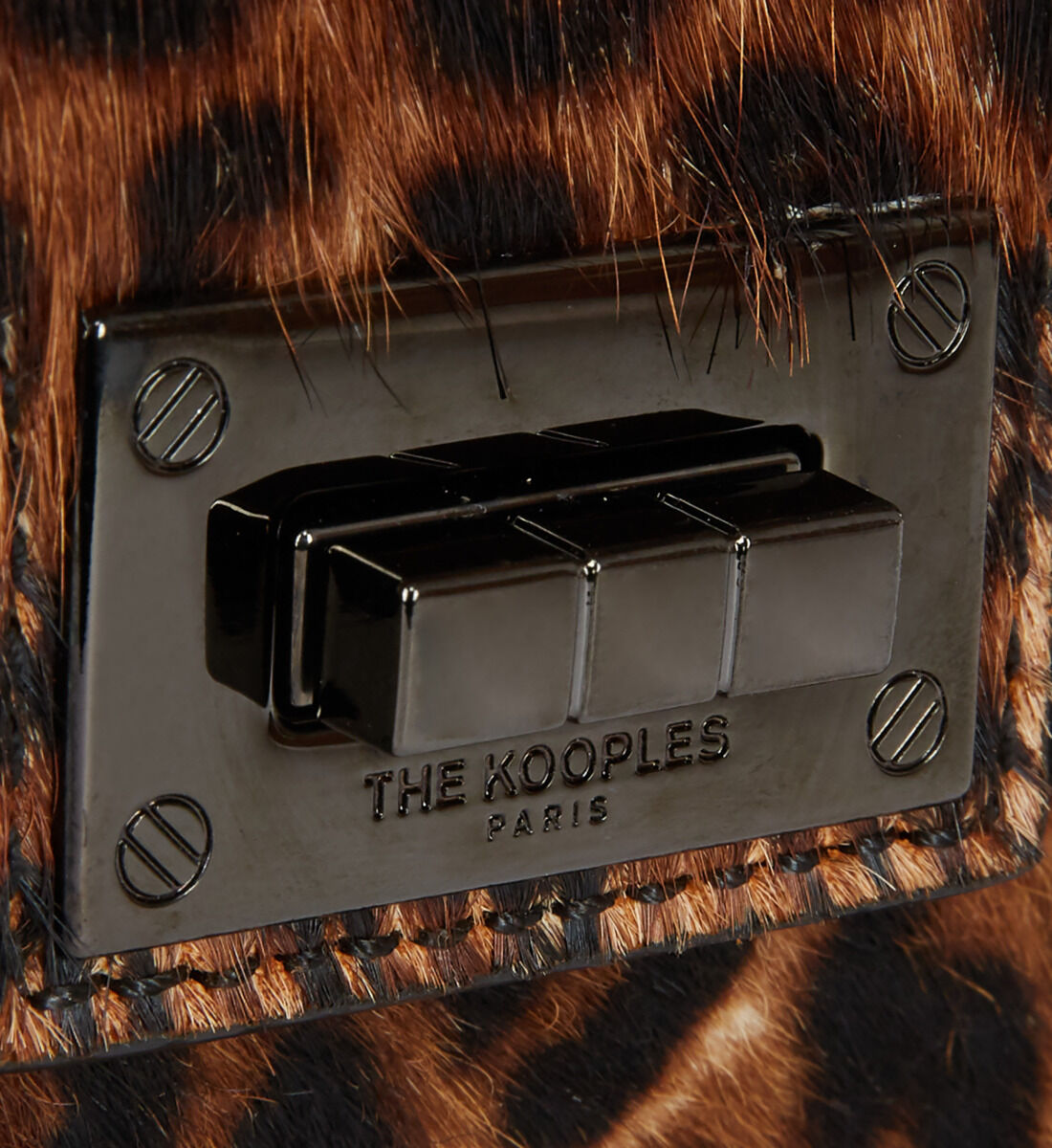 Small Emily bag in leopard print leather The Kooples