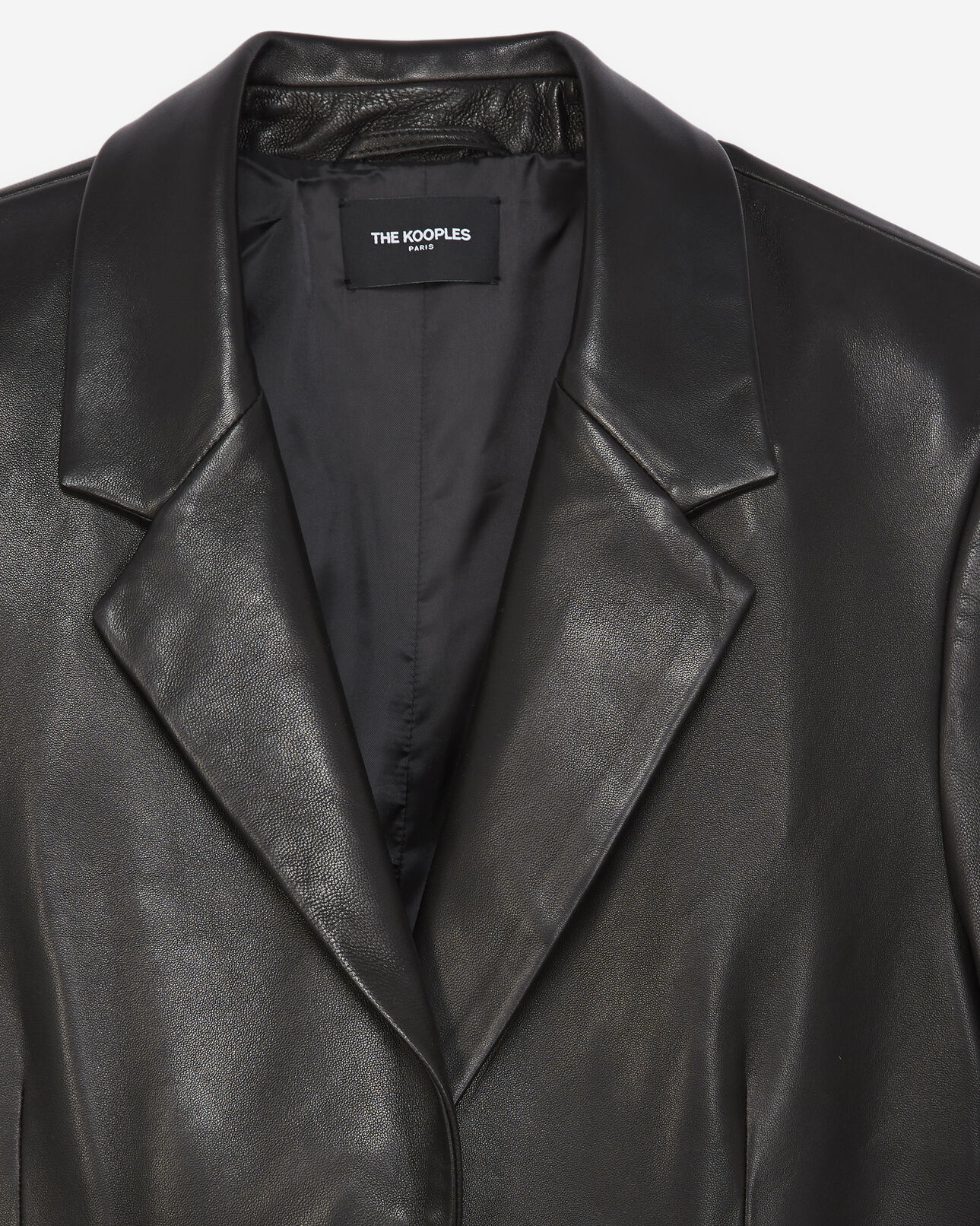 The Kooples DAMEN BLACK lederjacke schwarz locker jackenstil