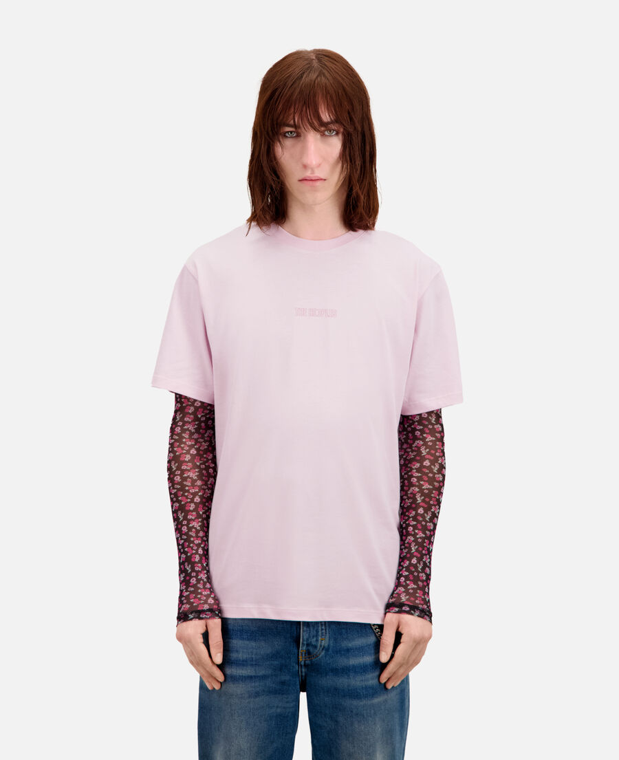 t-shirt homme rose avec logo