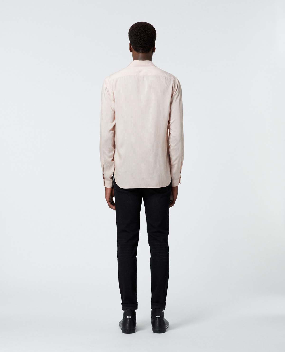 Pink shirt black jeans men discount