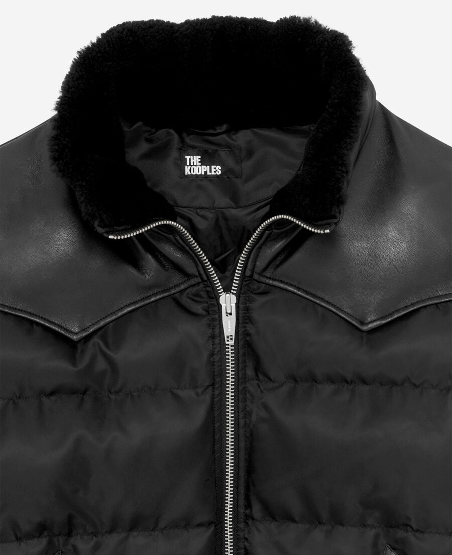 The Kooples MEN BLACK black water-repellent down jacket