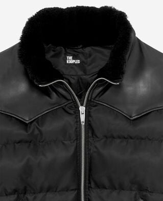 The Kooples MEN BLACK black water-repellent down jacket