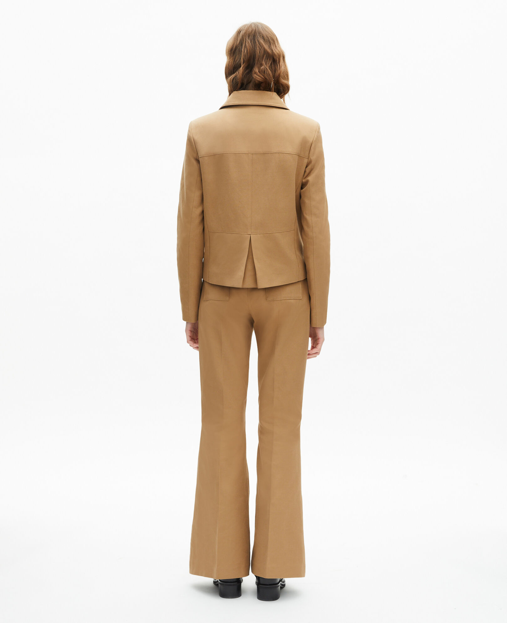 The Kooples WOMEN BEIGE short beige cotton and linen jacket