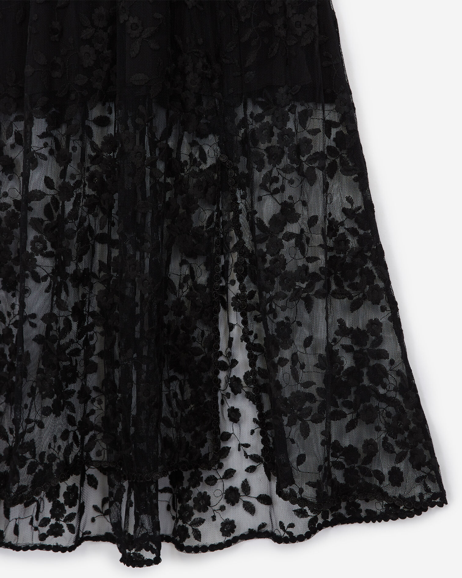 Robe longue noire dentelle all-over, BLACK, hi-res image number null