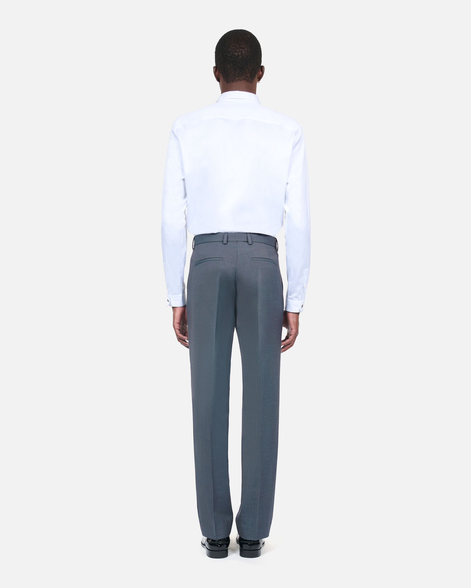Blue wool suit trousers, BLUE, hi-res image number null