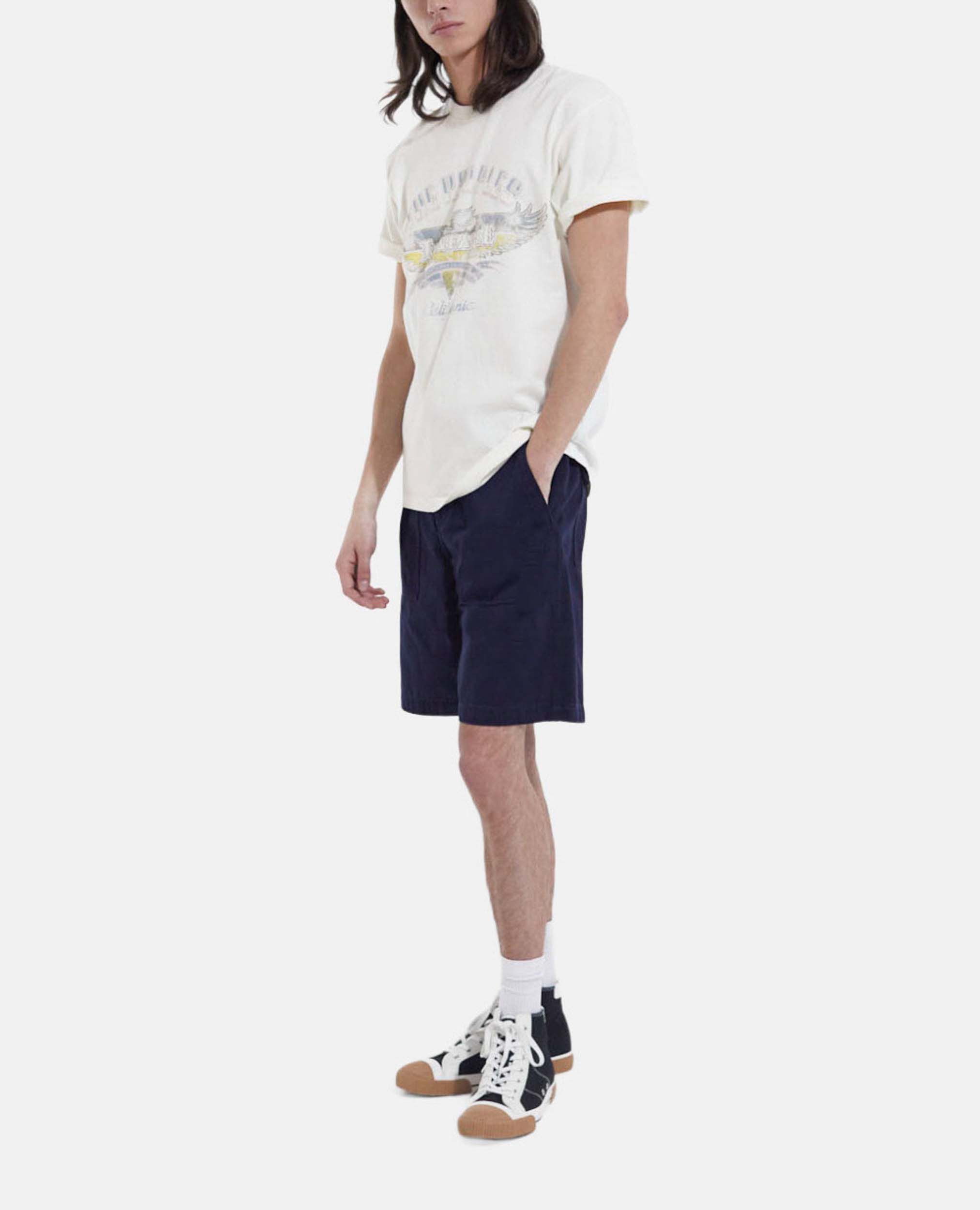 Short marine coton long quatre poches, NAVY, hi-res image number null