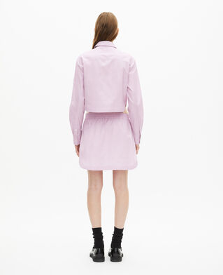 The Kooples WOMEN PINK BLACK pink striped short skirt