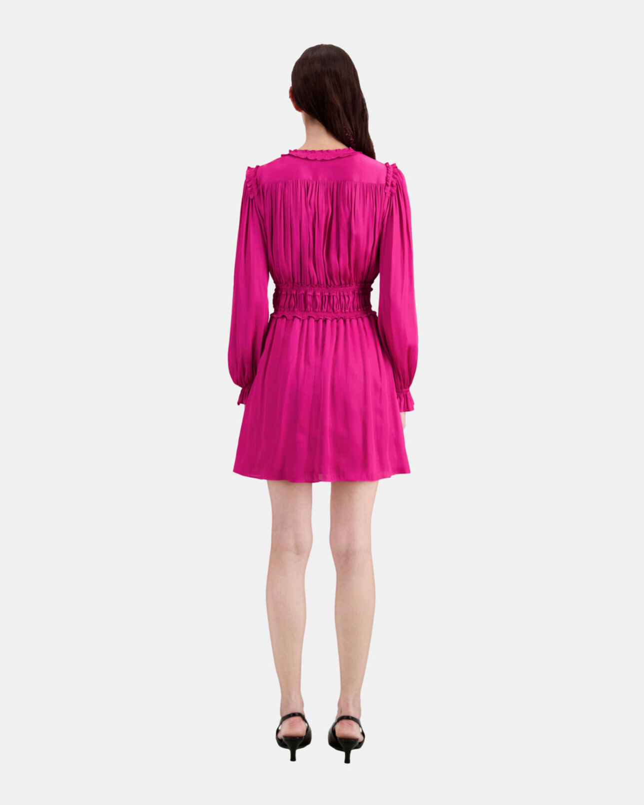 The Kooples WOMEN PINK short pink dress with shirring