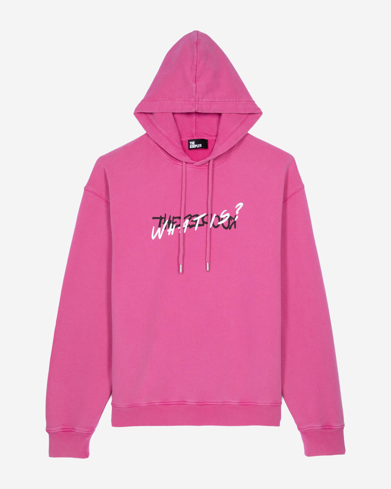 The Kooples MEN FUSHIA what is pink hooded sweatshirt