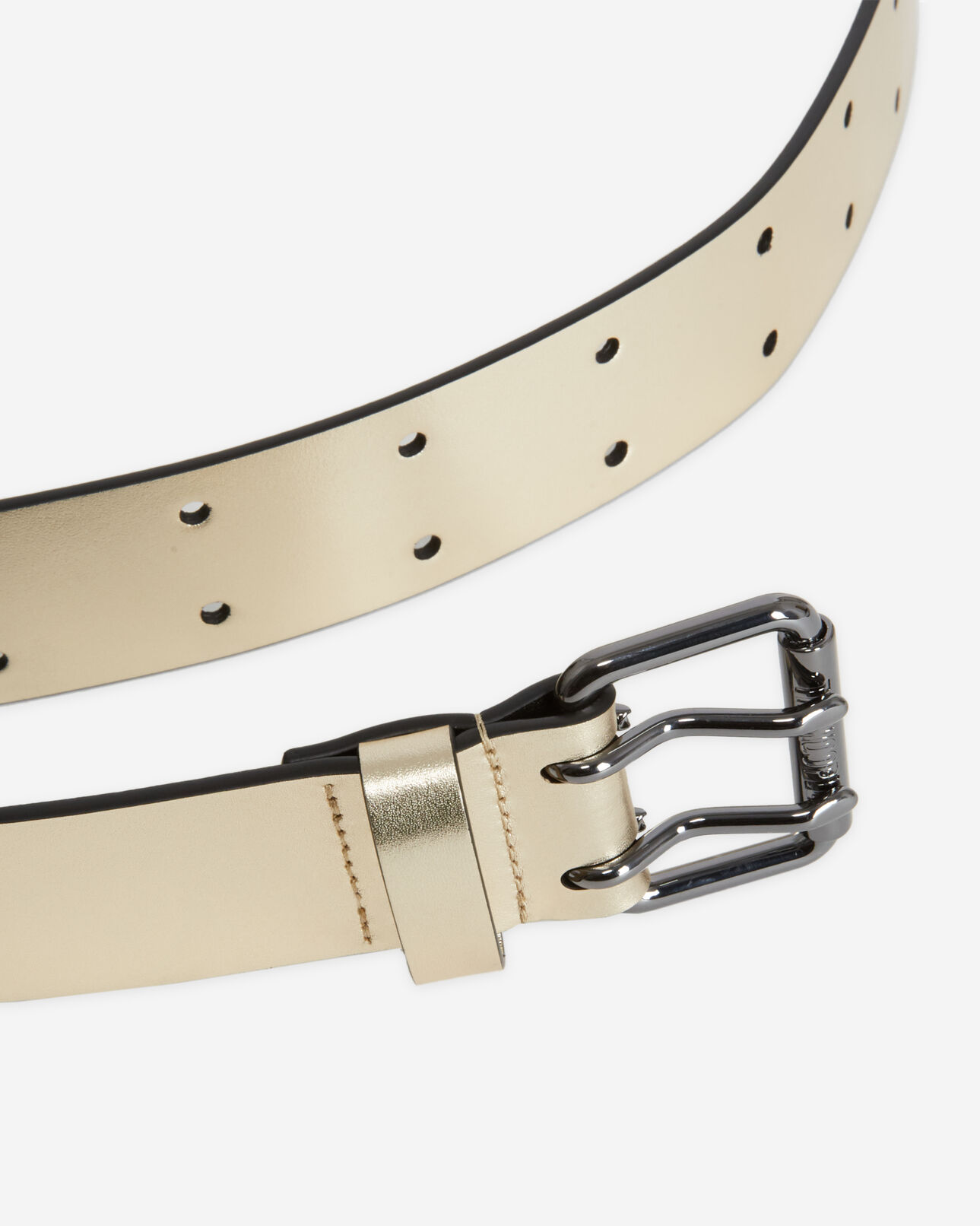 The Kooples MIXTE GOLD ceinture en cuir doré
