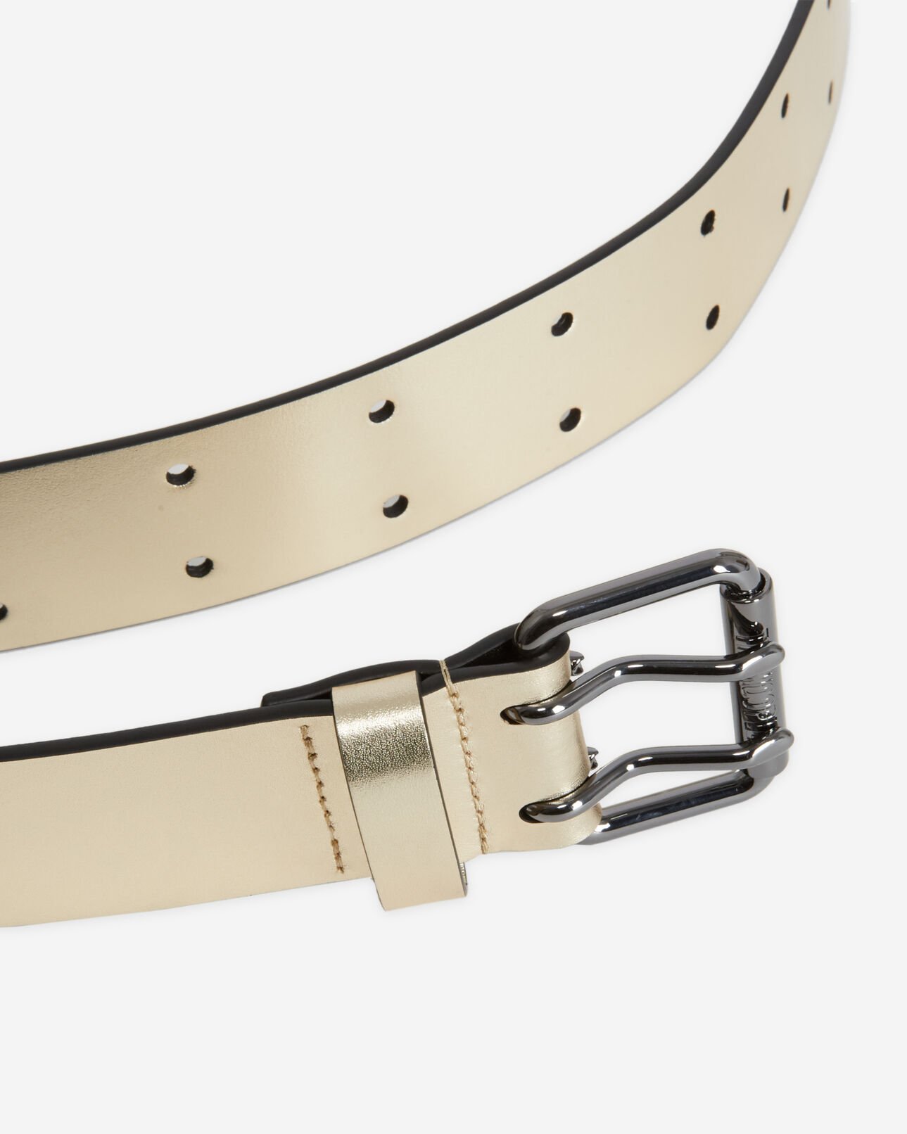 The Kooples MIXTE GOLD ceinture en cuir doré