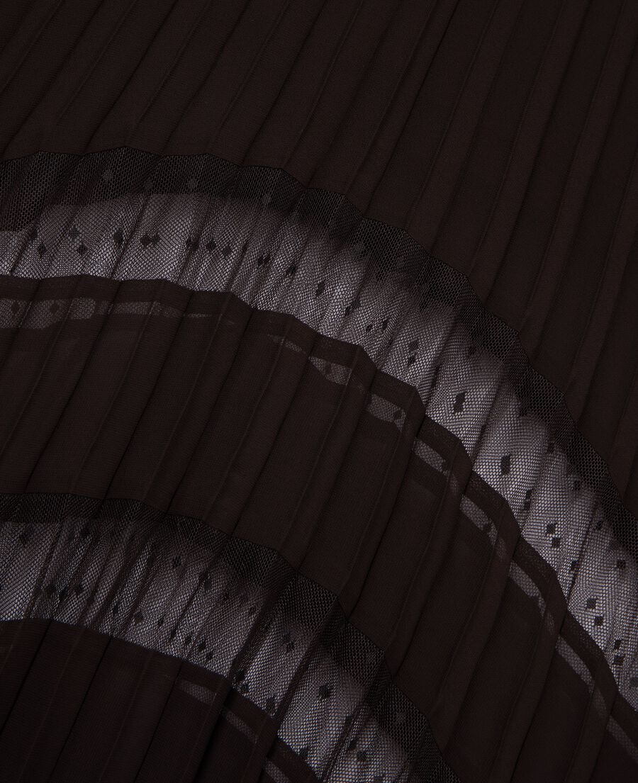 The Kooples F CAFE brown pleated maxi dress