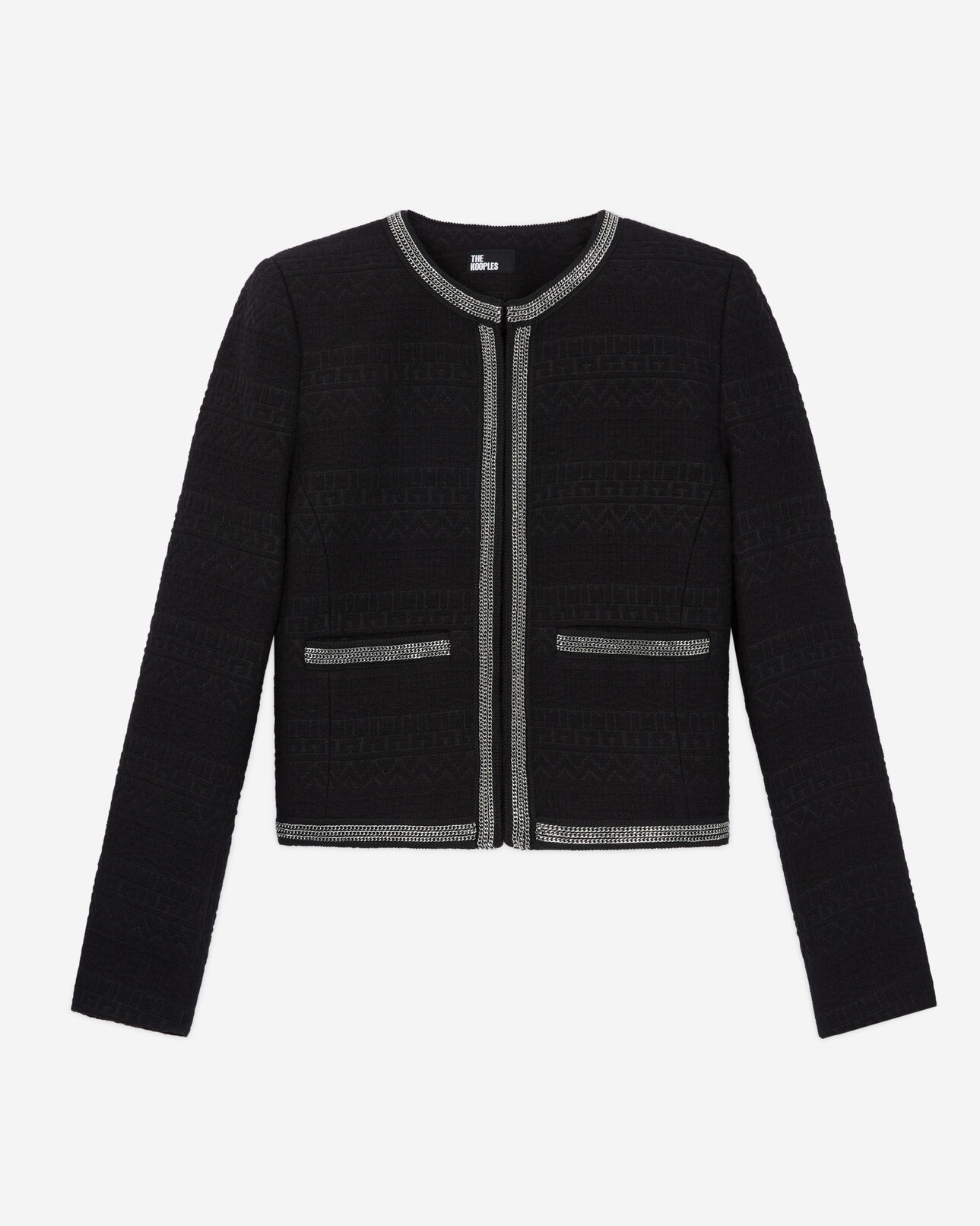 The Kooples WOMEN BLACK short black jacket