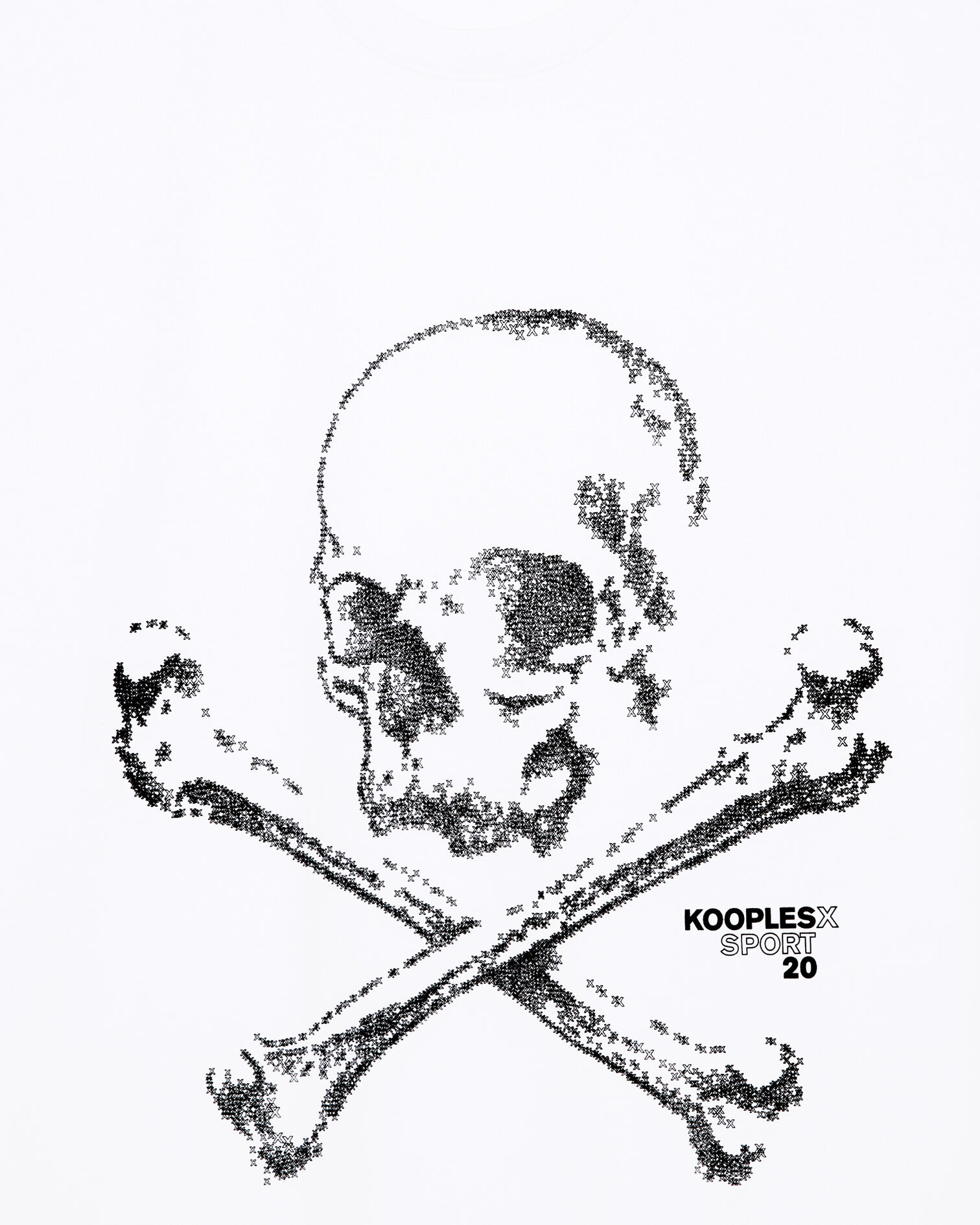 Camiseta blanca con estampado de calavera, WHITE, hi-res image number null
