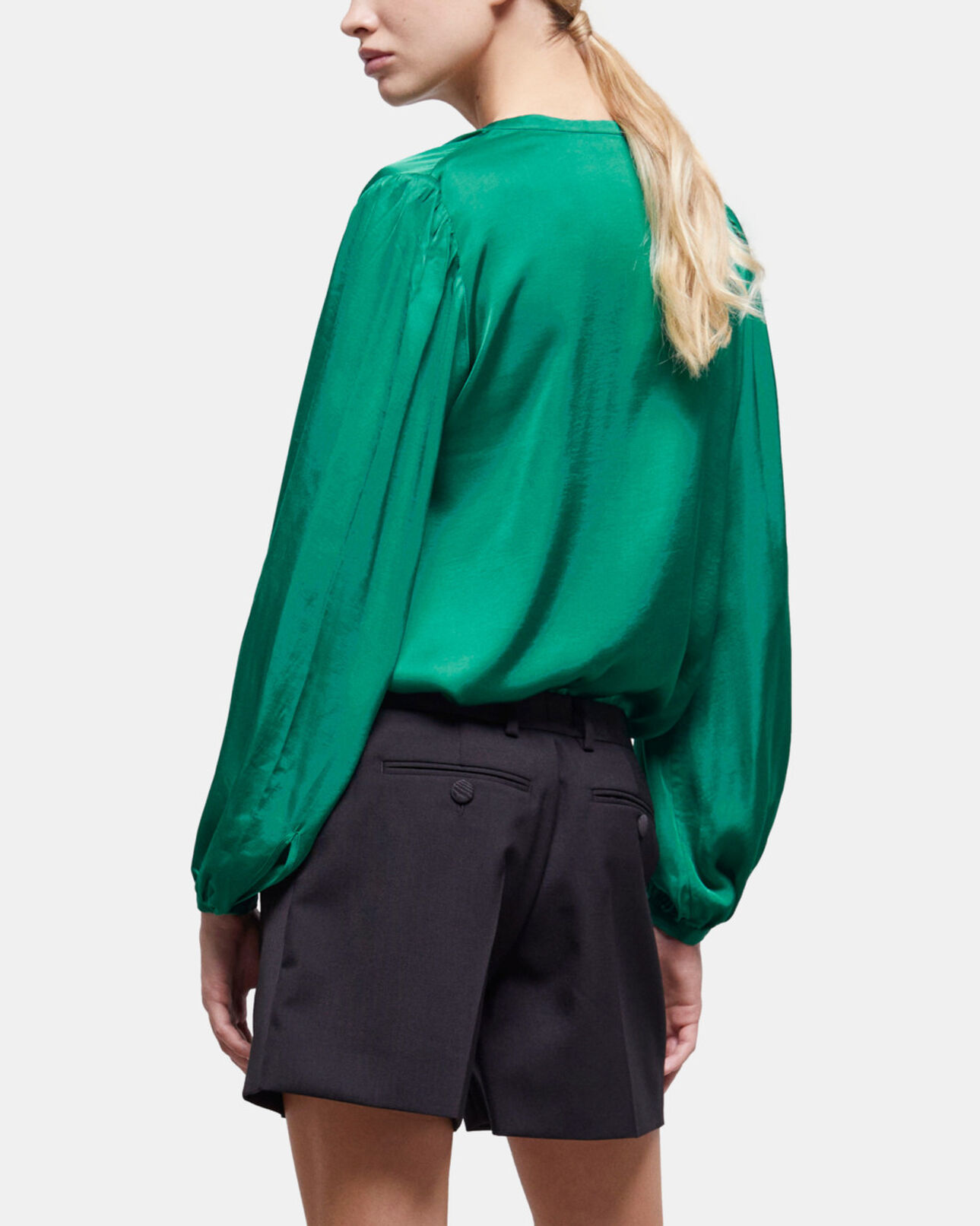 The Kooples FEMME BLACK short en laine noir