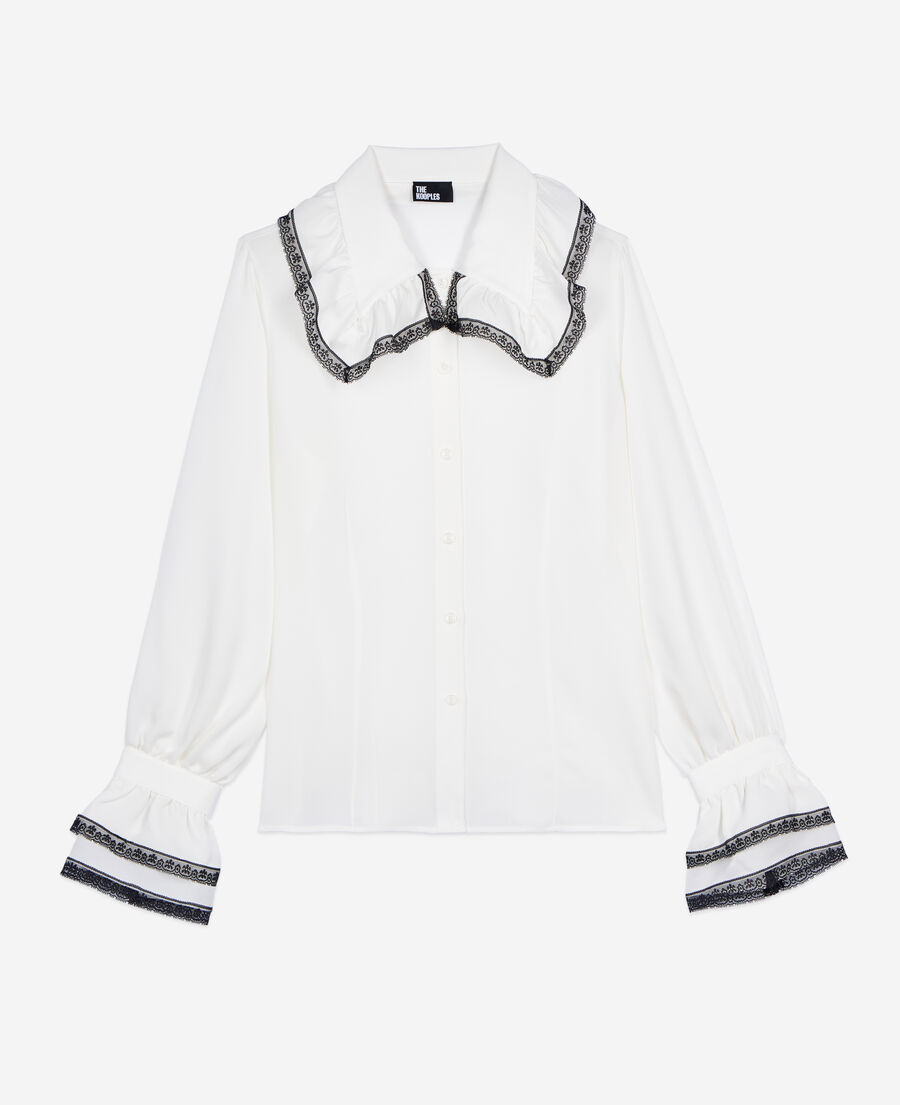 The Kooples F WHITE white silk shirt 