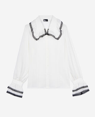 The Kooples F WHITE white silk shirt 