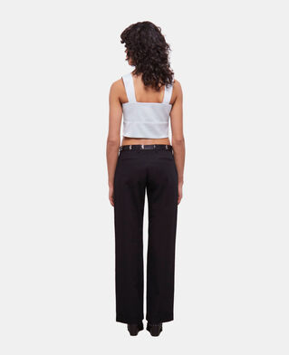 The Kooples FEMME GREEN WATER top court vert clair avec boutonnage