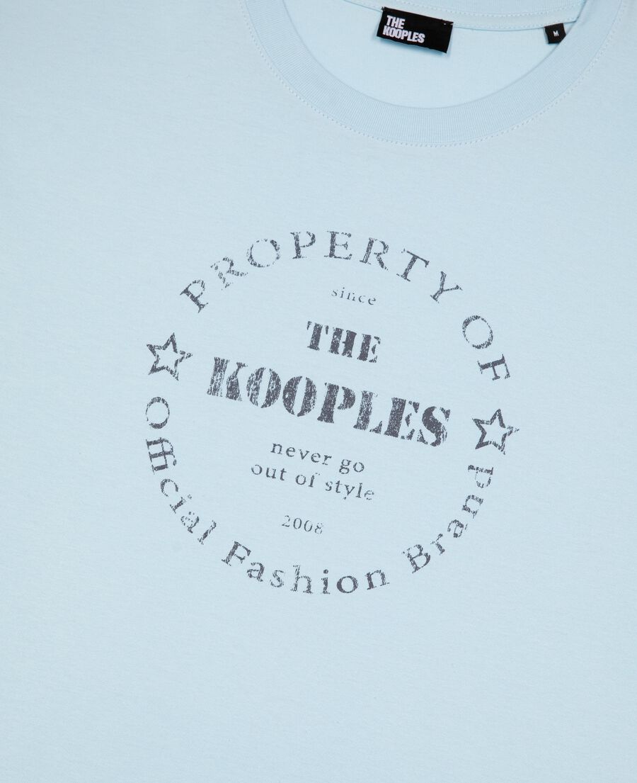 The Kooples H BABY BLUE t-shirt with light blue screen printing