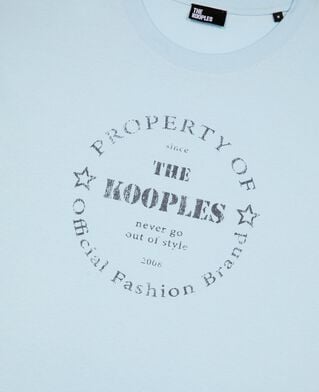 The Kooples HOMME BABY BLUE t-shirt avec sérigraphie bleu clair