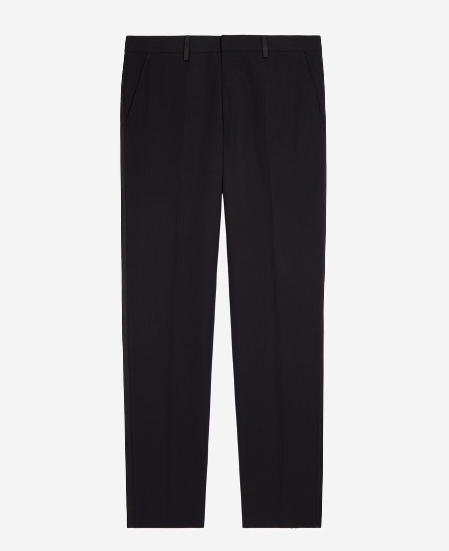 Black tuxedo trousers with satin details | The Kooples - US