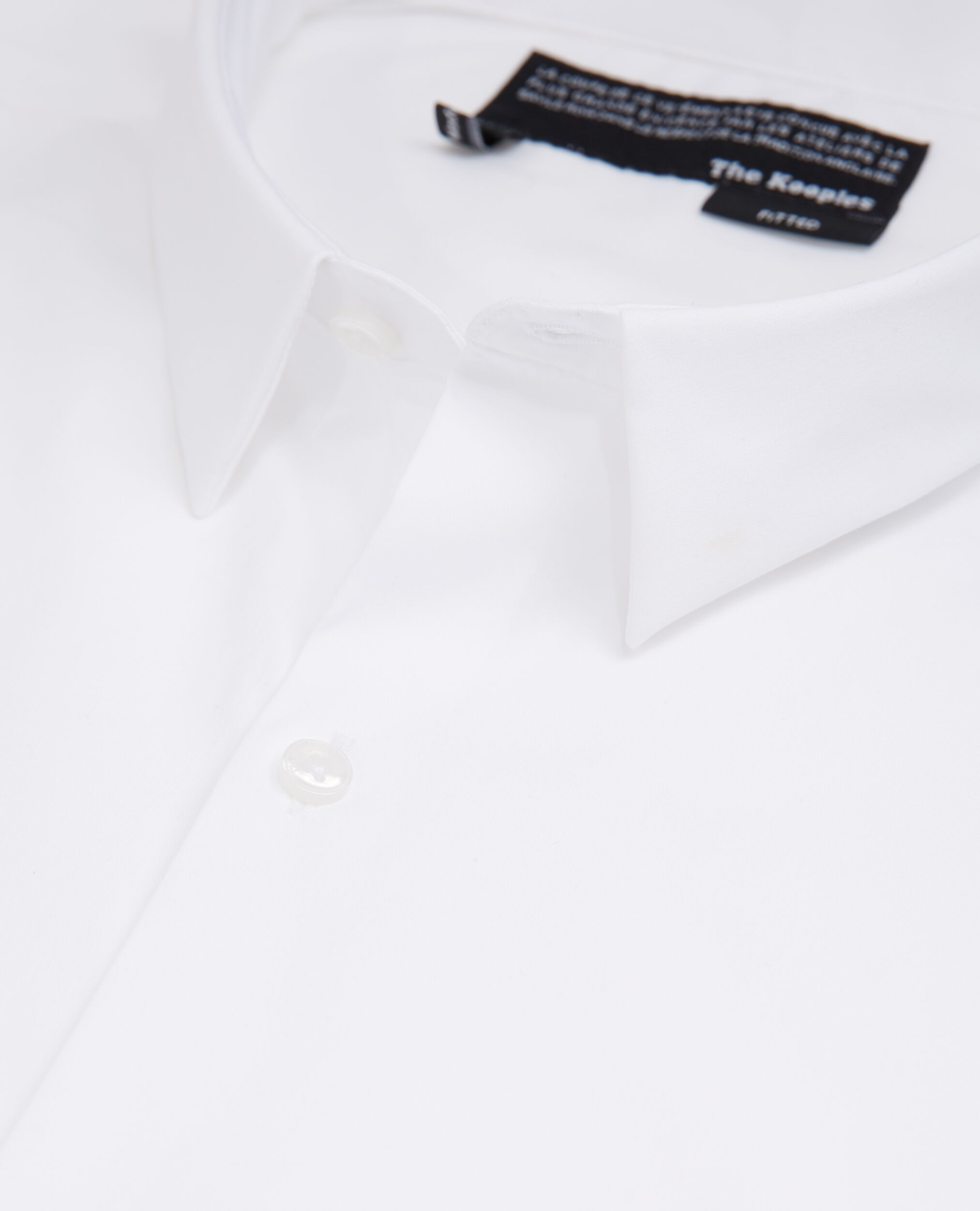 Stretch cotton poplin shirt, WHITE, hi-res image number null