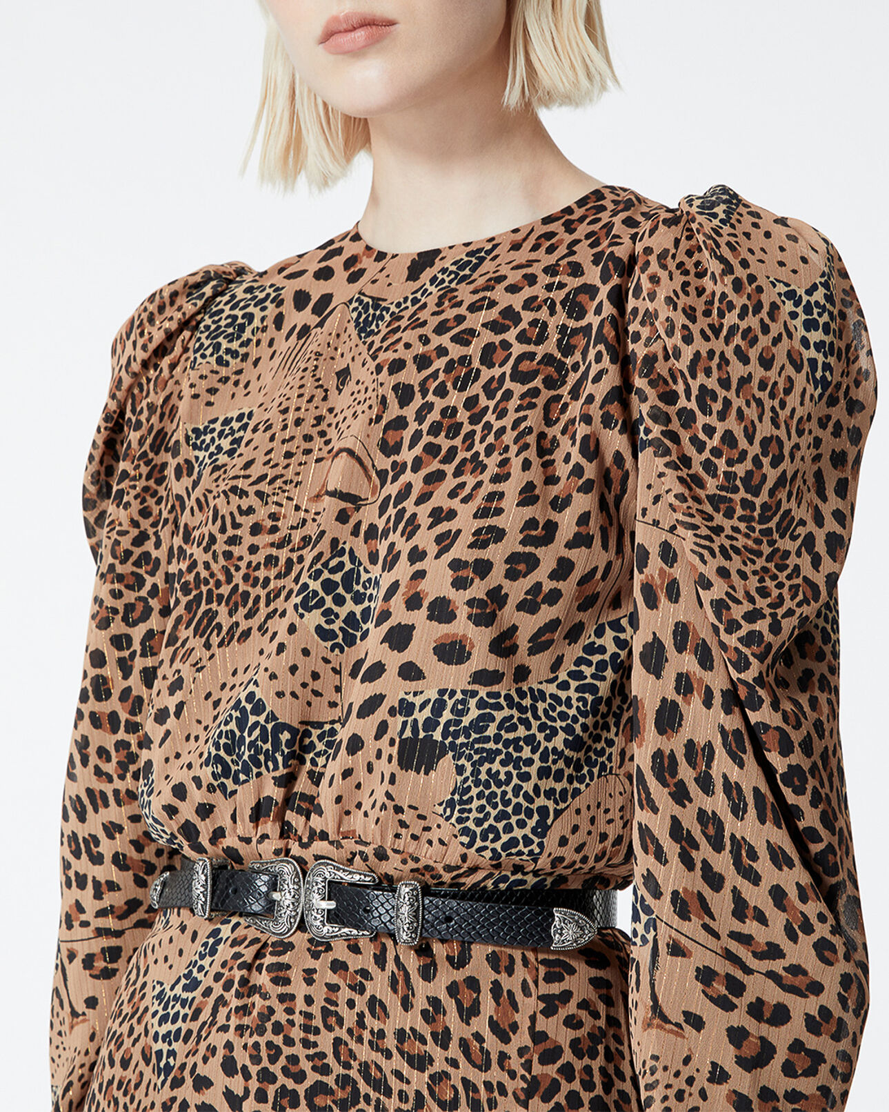 The Kooples WOMEN BLACK / SILVER women's black belt