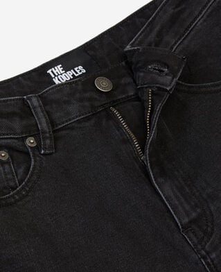 The Kooples MUJER BLACK WASHED vaqueros rectos negros