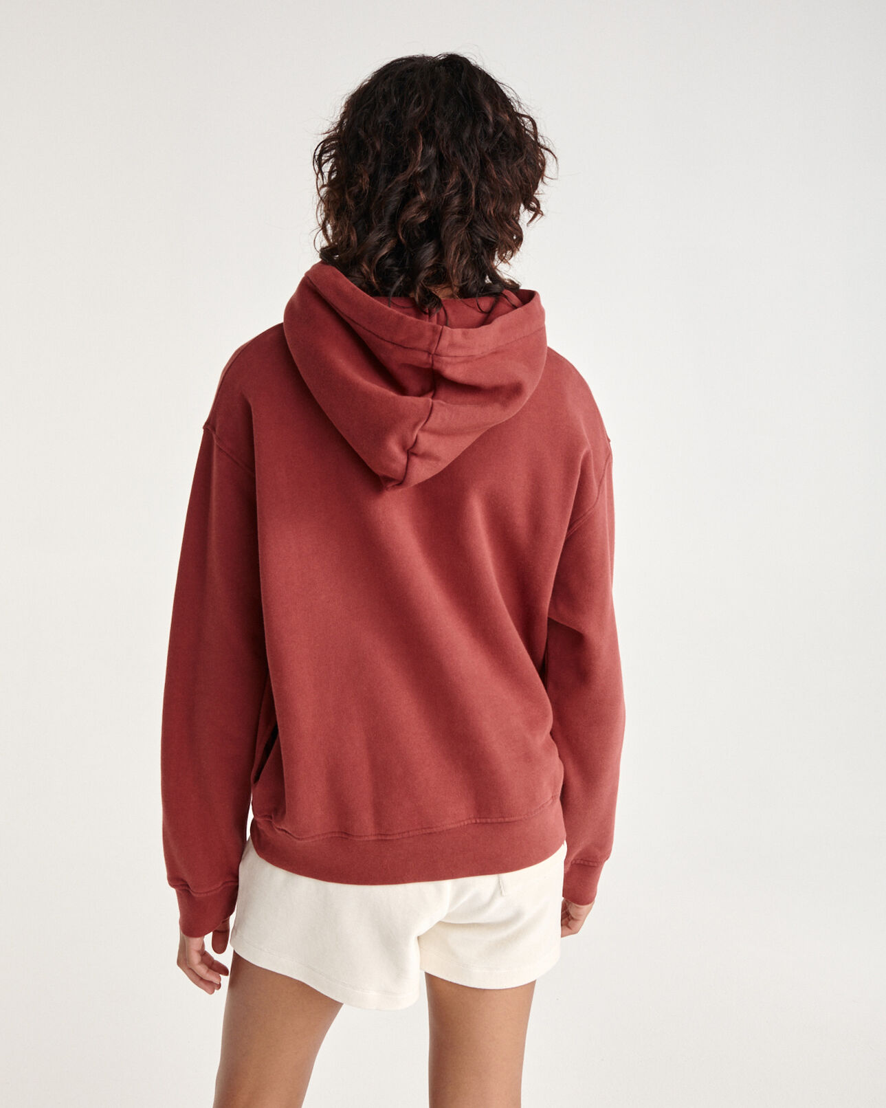 The Kooples WOMEN BURGUNDY burgundy sweatshirt fleece with silver logo