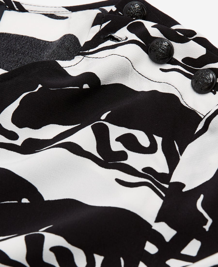 The Kooples F BLACK / WHITE panther printed blouse