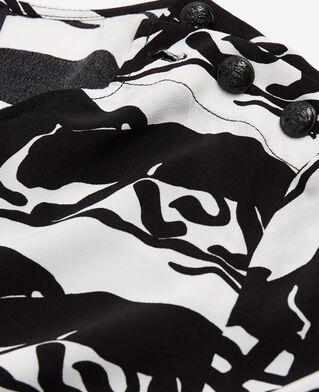 The Kooples F BLACK / WHITE panther printed blouse