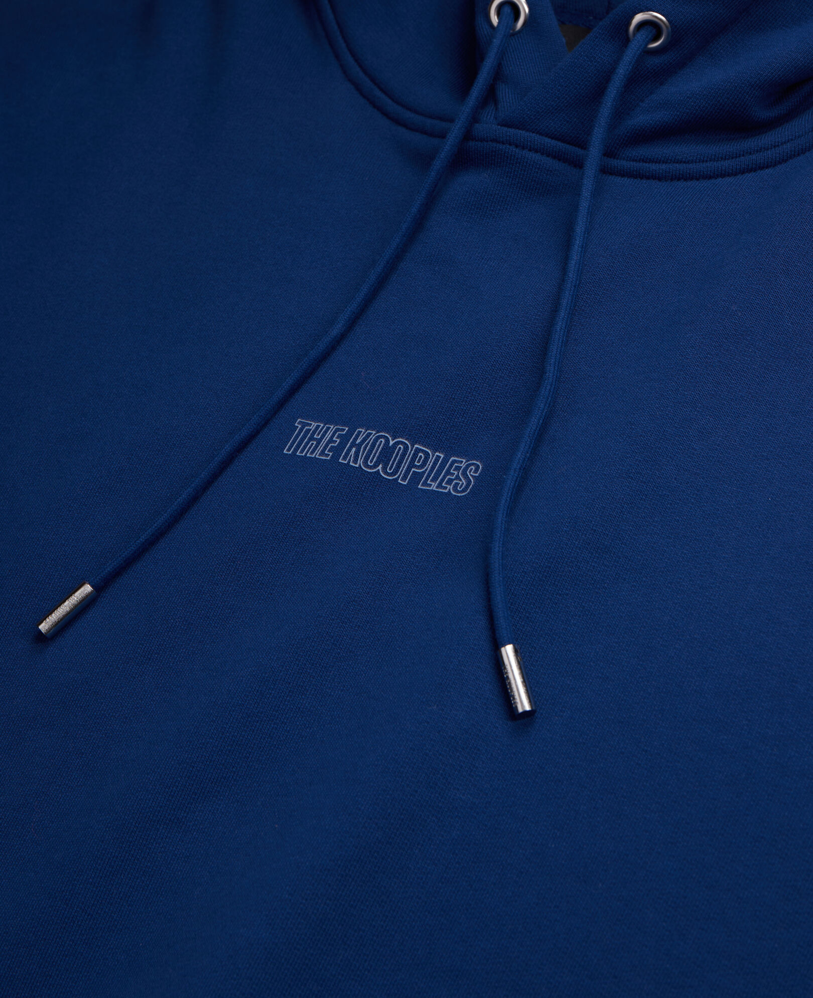 The Kooples MEN ROYAL BLUE - DARK NAVY bright blue logo hoodie