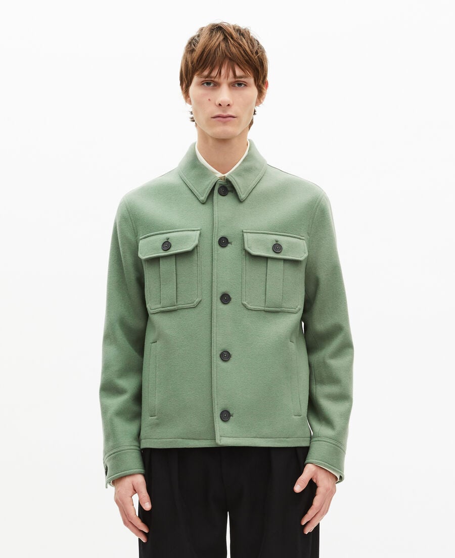 The Kooples HERREN ALMOND GREEN mandelgr&uuml;ne wolljacke
