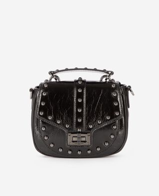 The Kooples FEMME BLACK sac emily arrondi à studs noir