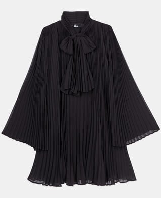 The Kooples WOMEN BLACK short black pleated dress